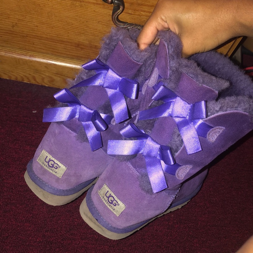 Purple Ugg Boots W/ Bows